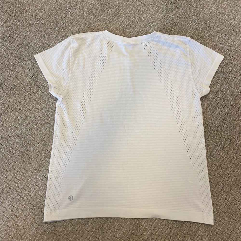 Lululemon White Perforated T-Shirt